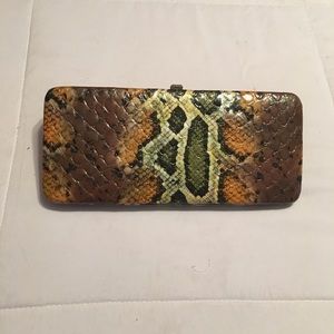 Faux snake skin wallet or clutch